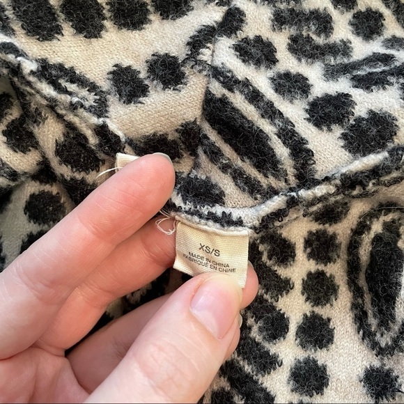 ANTHROPOLOGIE Moth Wool Cotton Blend Long Open Sleeveless Cardigan Sweater XS/S - Picture 7 of 8